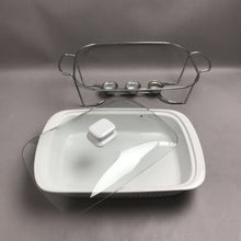 Load image into Gallery viewer, Rectangular Porcelain Casserole Warmer Bedbath &amp; Beyond 4.65 Qt
