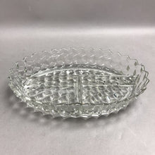 Load image into Gallery viewer, Fostoria Oval 3 Part Clear Glass Bowl Cube Pattern (2x10x7)
