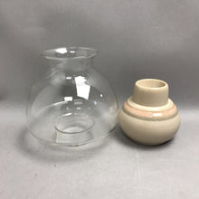 Load image into Gallery viewer, Vintage Glass Hurricane Lamp Noritake Sierra Twilight For Candles (10")
