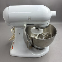 Load image into Gallery viewer, Vintage KitchenAid Stand Mixer White 300W 10 Speeds w/ Bowl Whisk Beater &amp; Attachments
