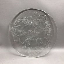 Load image into Gallery viewer, Floral Glass Platter (13")
