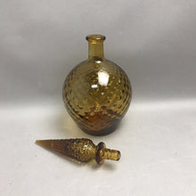 Load image into Gallery viewer, Textured Amber Glass Decanter w/Stopper (16")
