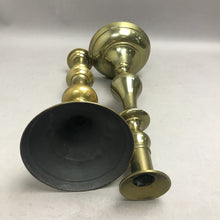 Load image into Gallery viewer, Pair of Brass Candlestick Holders (12")
