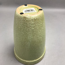 Load image into Gallery viewer, Tall Green Crackle Pottery Planter Pot/Vase (9")
