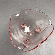 Load image into Gallery viewer, Vintage Lancaster Pink Depression Glass Bowl Petal Rim 3-Footed (4")
