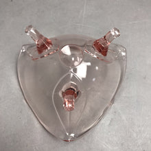 Load image into Gallery viewer, Vintage Lancaster Pink Depression Glass Bowl Petal Rim 3-Footed (4")
