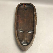 Load image into Gallery viewer, Tribal Decorative Wooden Carved Wall Mask Brown Signed (16")
