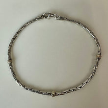 Load image into Gallery viewer, 14K Gold Accent Sterling 7.5" Bracelet (7.4g)

