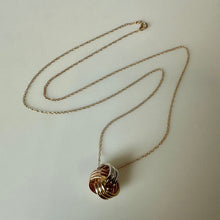 Load image into Gallery viewer, 14K Tri-Color Gold Knot Pendant on 18" Chain Necklace (1.5g)
