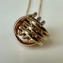 Load image into Gallery viewer, 14K Tri-Color Gold Knot Pendant on 18" Chain Necklace (1.5g)

