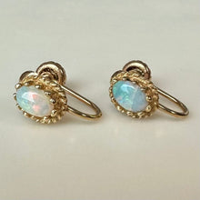 Load image into Gallery viewer, 14K Gold Opal Screw Back Earrings (2.6g)
