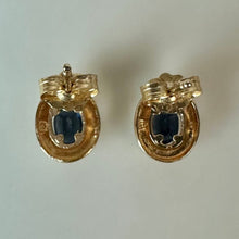 Load image into Gallery viewer, 14K Gold Blue Topaz Stud Earrings (1.0g)
