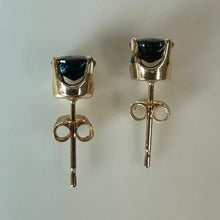 Load image into Gallery viewer, 14K Gold Blue Topaz Stud Earrings (0.9g)
