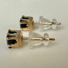 Load image into Gallery viewer, 14K Gold Blue Topaz Stud Earrings (0.6g)
