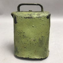 Load image into Gallery viewer, Old Green Cow Bell Rustic Primitive Farmhouse Decor (5")
