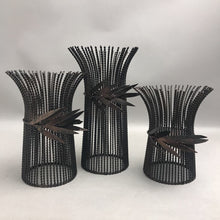 Load image into Gallery viewer, Harvest Wheat 3-pc Candle Holder Set (10") (As-Is)
