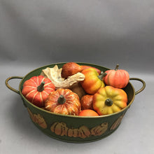 Load image into Gallery viewer, Fall Basket w/ Faux Pumpkins (3x14x11)
