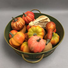 Load image into Gallery viewer, Fall Basket w/ Faux Pumpkins (3x14x11)
