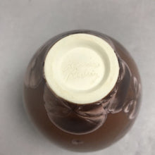 Load image into Gallery viewer, Light Chocolate Brown Silver Starburst Crystalline Ceramic Vase Signed (6")
