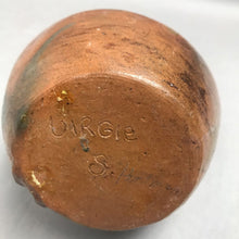 Load image into Gallery viewer, Brown Pottery Wedding Vase with Rope Texture Signed (8")
