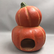 Load image into Gallery viewer, Amigos Pottery 'Double Jack' Jack-O'-Lantern Pumpkin (12.5")
