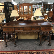 Load image into Gallery viewer, Rockford Republic furniture Antique Burled Walnut Buffet/Sideboard 3 Drawer (45x81x26)
