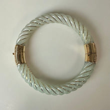 Load image into Gallery viewer, 14K Gold Jade Hinged 7" Bangle Bracelet (45.0g)

