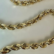 Load image into Gallery viewer, 14K Gold 5mm 22" Rope Chain Necklace (12.3g)
