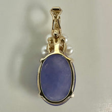 Load image into Gallery viewer, 14K Lavender Jade Pearl 1.25" Enhancer Pendant (4.5g)
