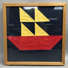 Load image into Gallery viewer, Framed Nautical Signal Flag Quilt Block (13")
