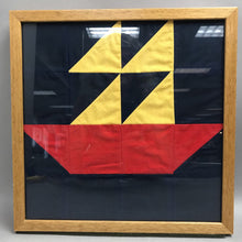 Load image into Gallery viewer, Framed Nautical Signal Flag Quilt Block (13")
