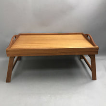 Load image into Gallery viewer, Vintage Teakwood Folding Bed Serving Tray Table (22x14x12)
