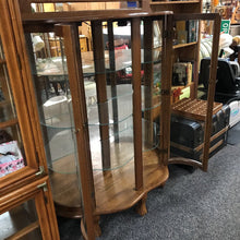 Load image into Gallery viewer, Antique Double Door Oak Curio Cabinet (62x46x16)
