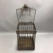 Load image into Gallery viewer, Bronze Style Metal Bird Cage w/Filigree Band (21")
