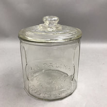 Load image into Gallery viewer, Vintage 1920s La Palina Quality Congress Cigar Co Clear Glass Jar Humidor w/ Lid (6")
