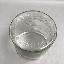Load image into Gallery viewer, Vintage 1920s La Palina Quality Congress Cigar Co Clear Glass Jar Humidor w/ Lid (6")
