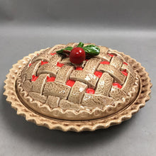 Load image into Gallery viewer, Vintage Ceramic Cherry Pie Keeper w/Covered Lid (4x10.5)
