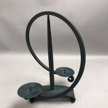 Load image into Gallery viewer, Vintage Metal Two-Pillar Candle Holder (12")
