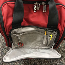 Load image into Gallery viewer, Travelsmith Red &amp; Black Rolling Travel Bag (15x14x6)
