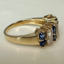 Load image into Gallery viewer, 14K Gold Sapphire Ring sz 8 (5.0g)
