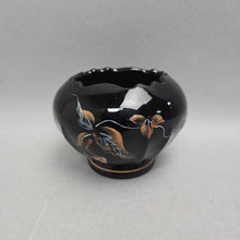 Load image into Gallery viewer, Fenton Hand-Painted Black Rose Bowl; Signed D. Frederick (~3x4x4)
