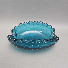 Load image into Gallery viewer, Aque Blue Bubble Glass Ash Tray (2x5.5x4)
