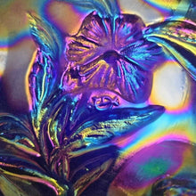 Load image into Gallery viewer, Imperial Glass 'Everglade Aurora Jewels' Cobalt-Blue Serving Bowl (~4x10x10)
