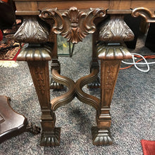 Load image into Gallery viewer, Vintage Walnut Burled Wood China Cabinet w/Asian Top (67x50x19)
