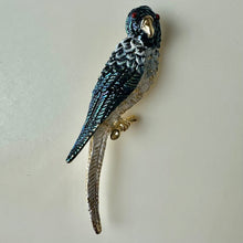 Load image into Gallery viewer, Vintage Gerry's Goldtone Enamel Parrot Brooch Pin (2.5")

