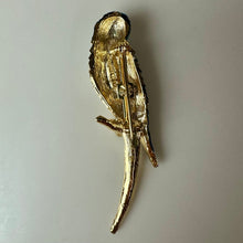 Load image into Gallery viewer, Vintage Gerry's Goldtone Enamel Parrot Brooch Pin (2.5")
