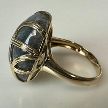 Load image into Gallery viewer, 14K Gold Caged Labradorite Ring sz 8 (8.7g)
