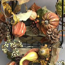 Load image into Gallery viewer, Pumpkin Wire Basket Decoration (29")

