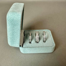 Load image into Gallery viewer, Ephipany Diamonique Platinum Clad Sterling Eternity Ring Set sz 7
