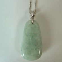 Load image into Gallery viewer, East Arts Sterling Carved Green Jade Pendant on 18" Chain Necklace
